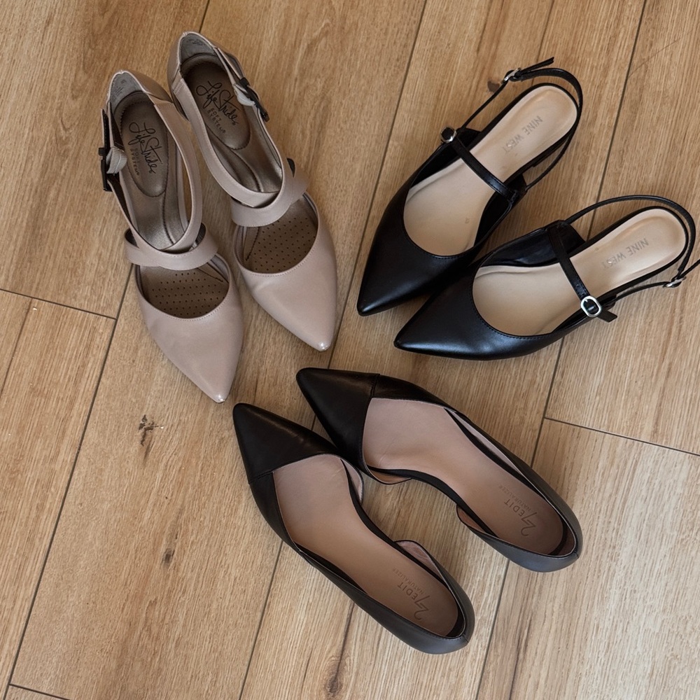LOT Pointed Shoes, neutral colors